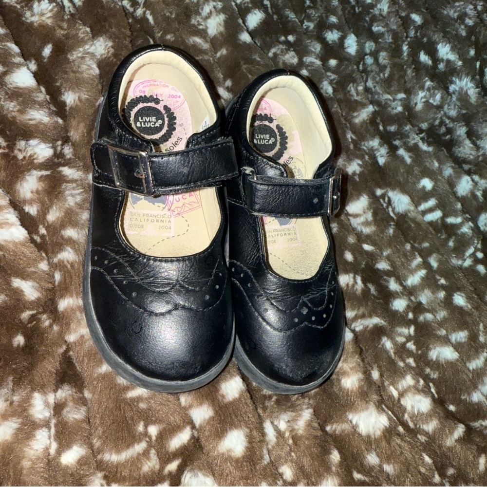 Livie & Luca Libra Napa Black Girls Size 10 EUC